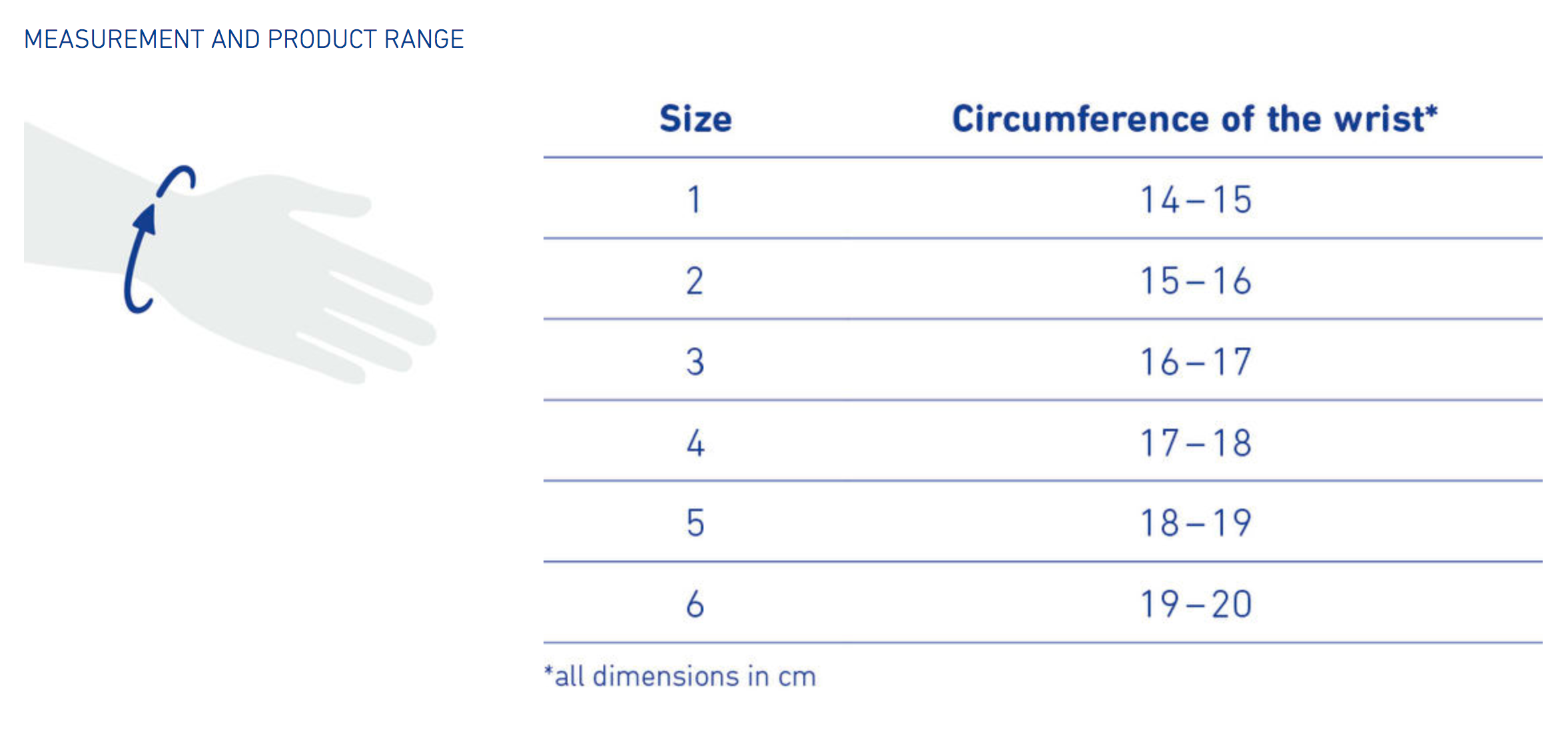 Bauerfeind Compression Size Chart