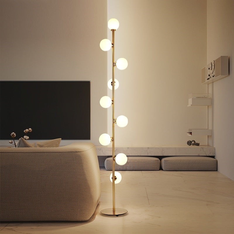 gold bubble floor lamp