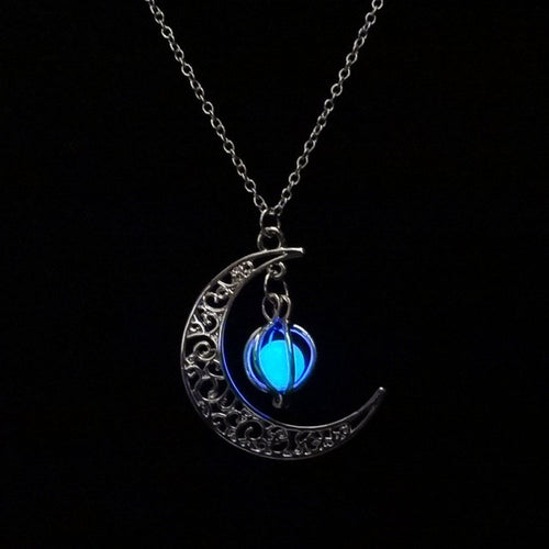 Glow In the Dark Moon Necklace