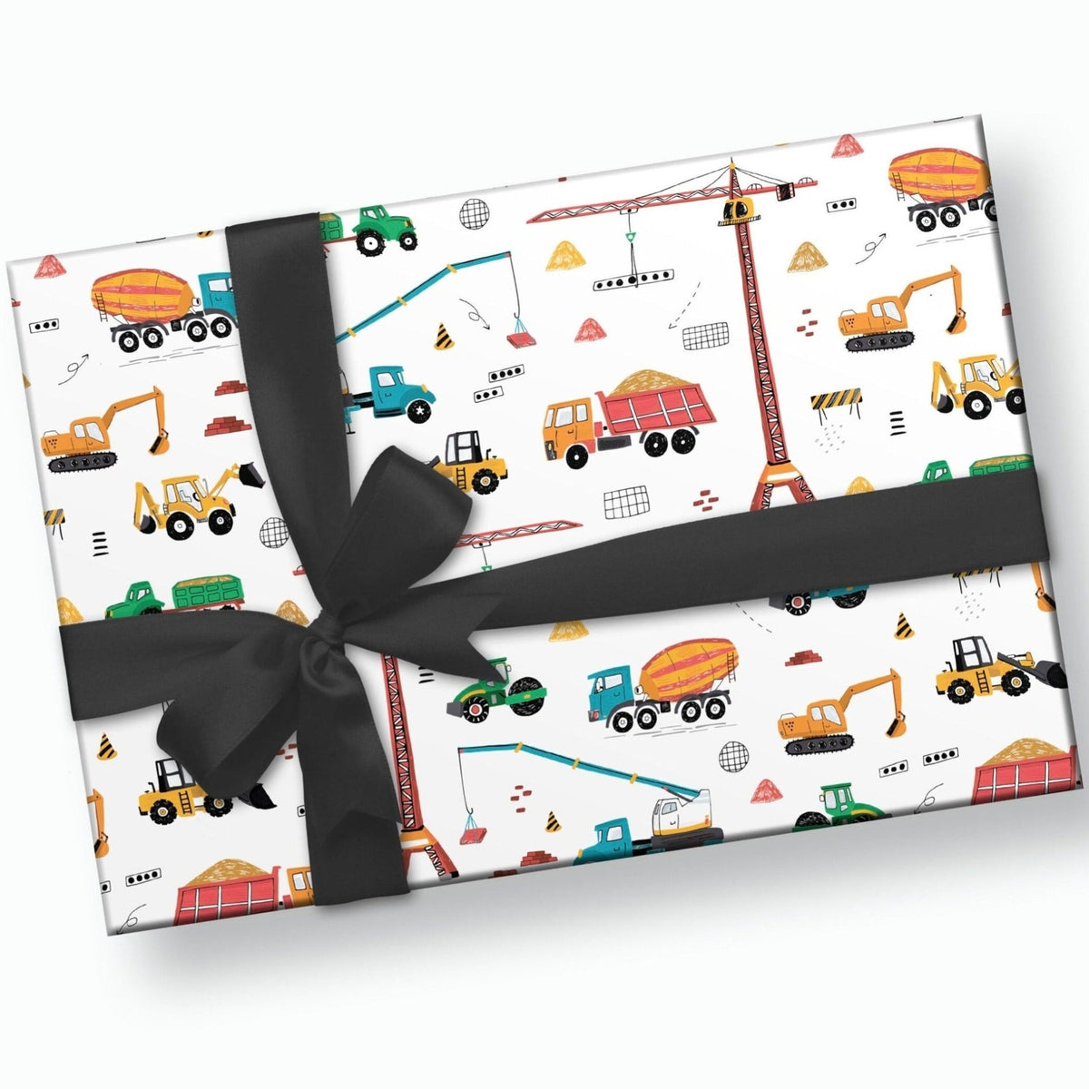 Construction Trucks Handy DIY Worker Children's Birthday Celebration Gift  Wrapping Paper Present 