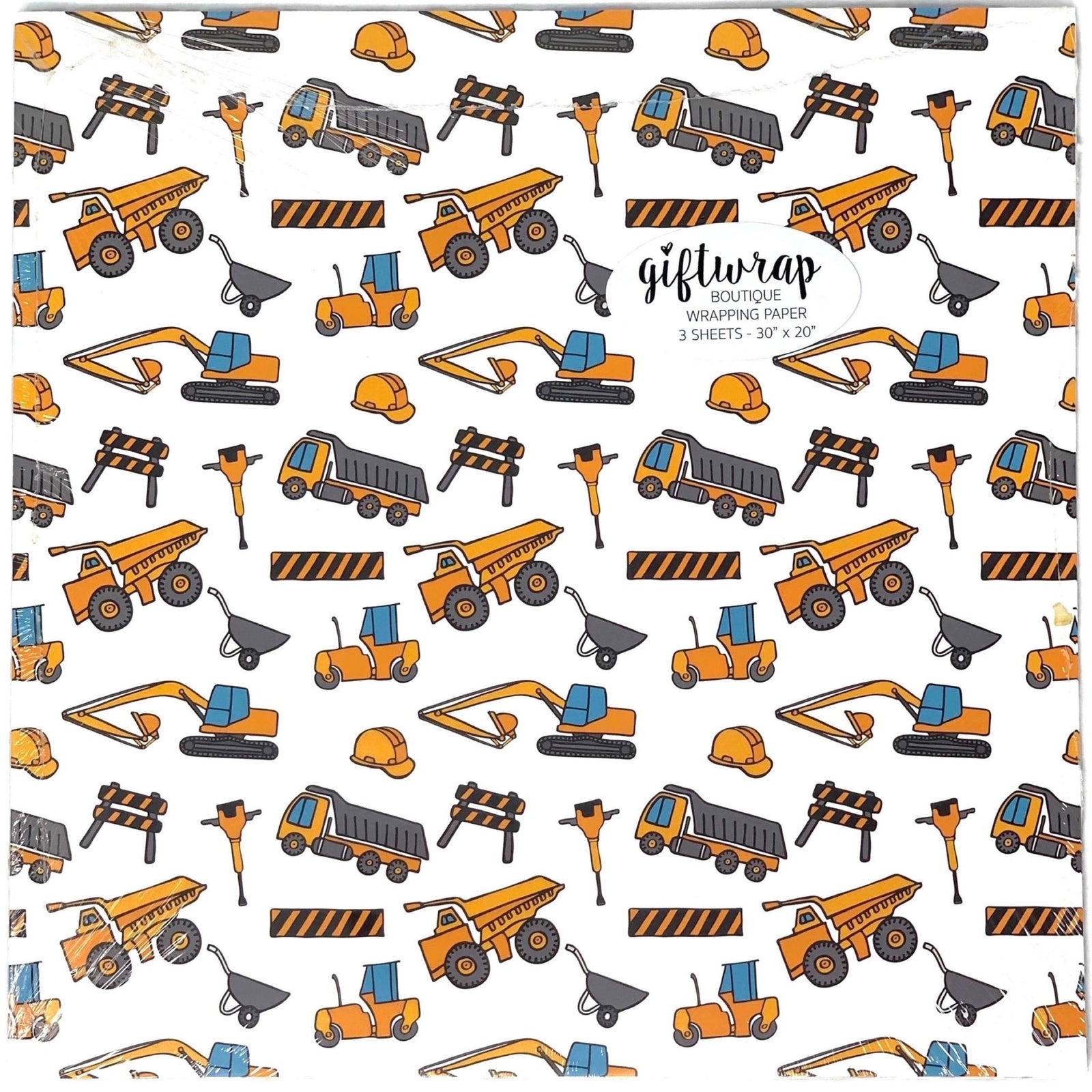 Construction Machines Wrapping Paper by BonfireArt
