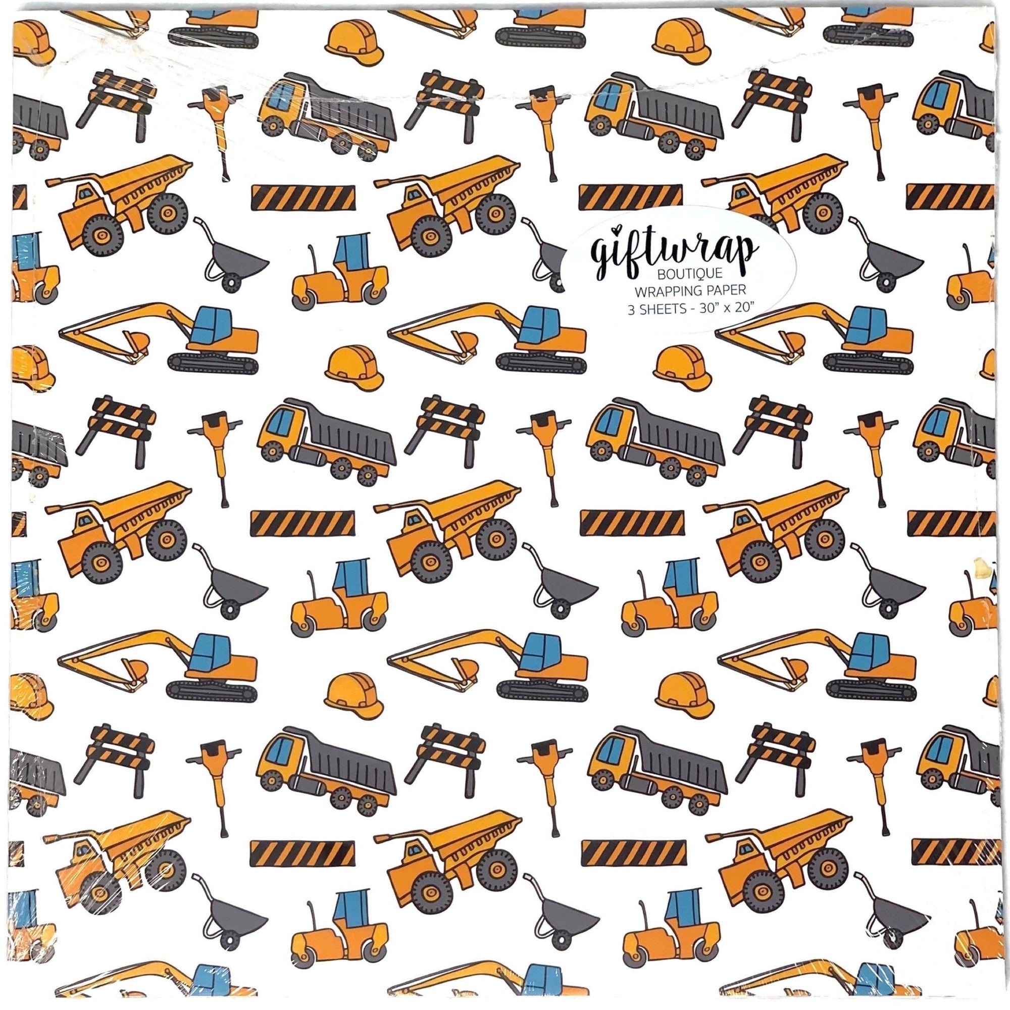 Construction Zone Gift Wrap - Stesha Party - 1st birthday boy, birthday  boy, Boy Baby Shower