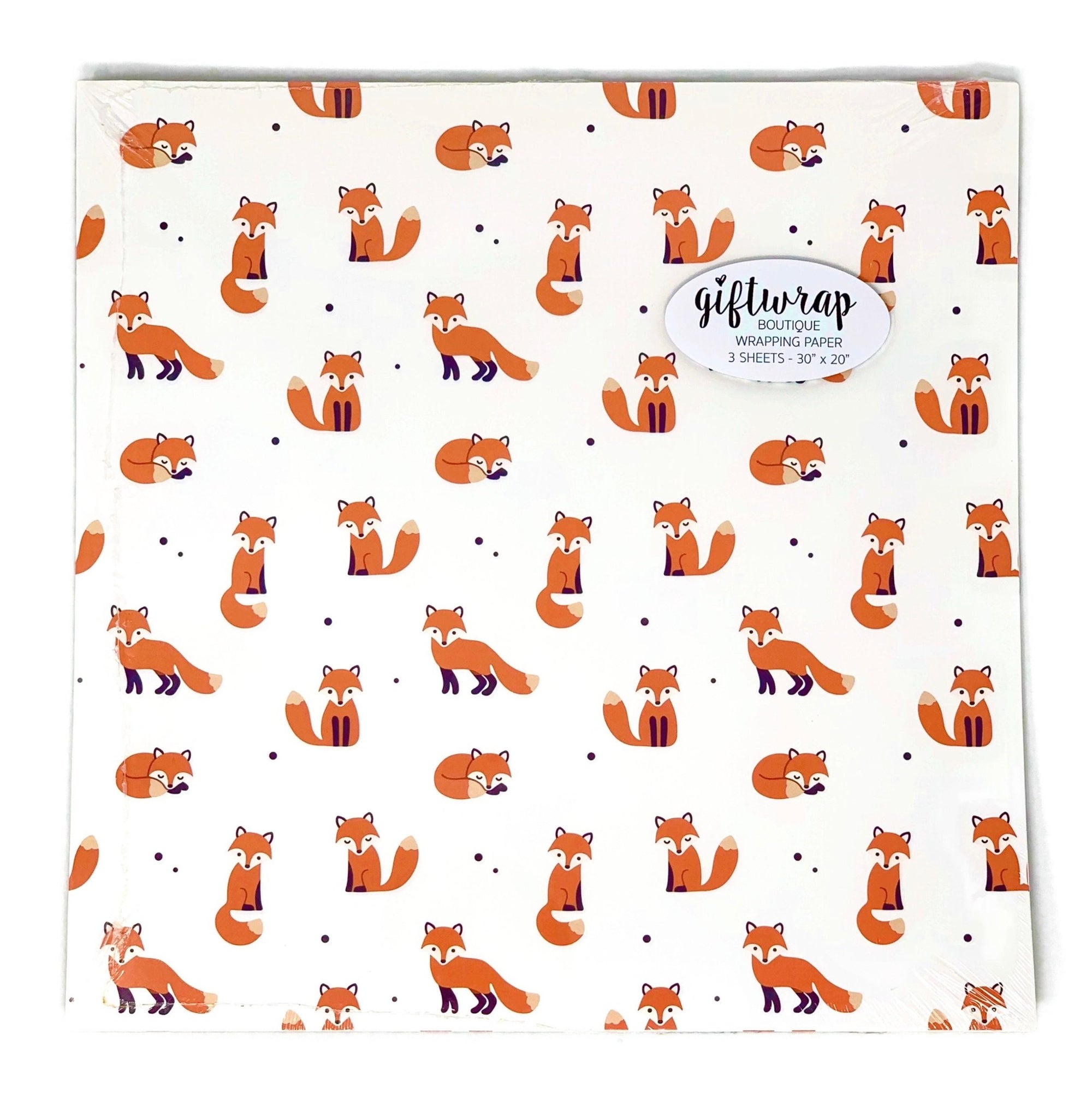 Stesha Party Woodland Wrapping Paper Forest Animal Baby Gift Wrap - 30 x 20  Inch (3 Sheets)