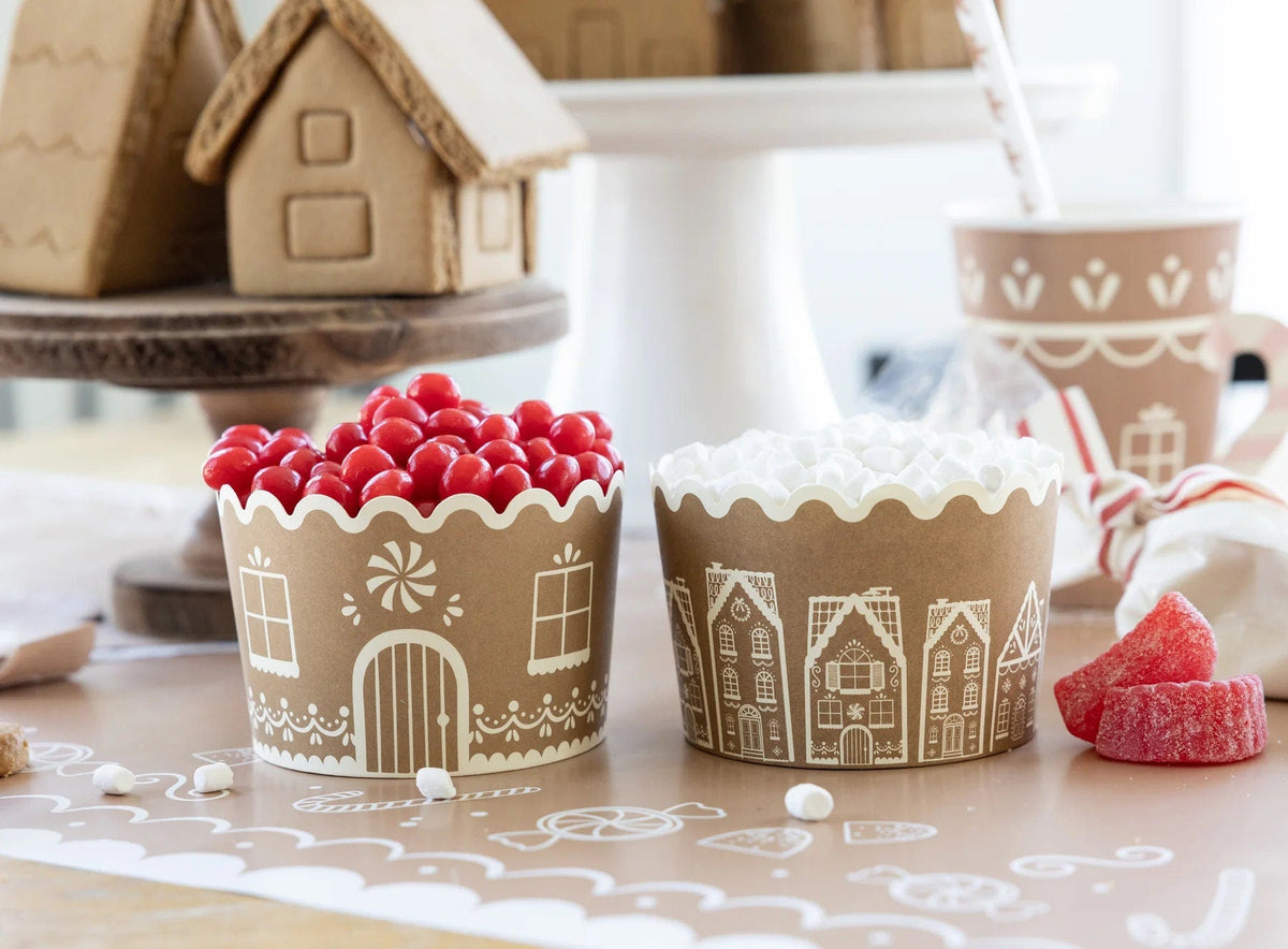 50ct Rustic Christmas Baking Cups for Holiday Baking - Stesha Party