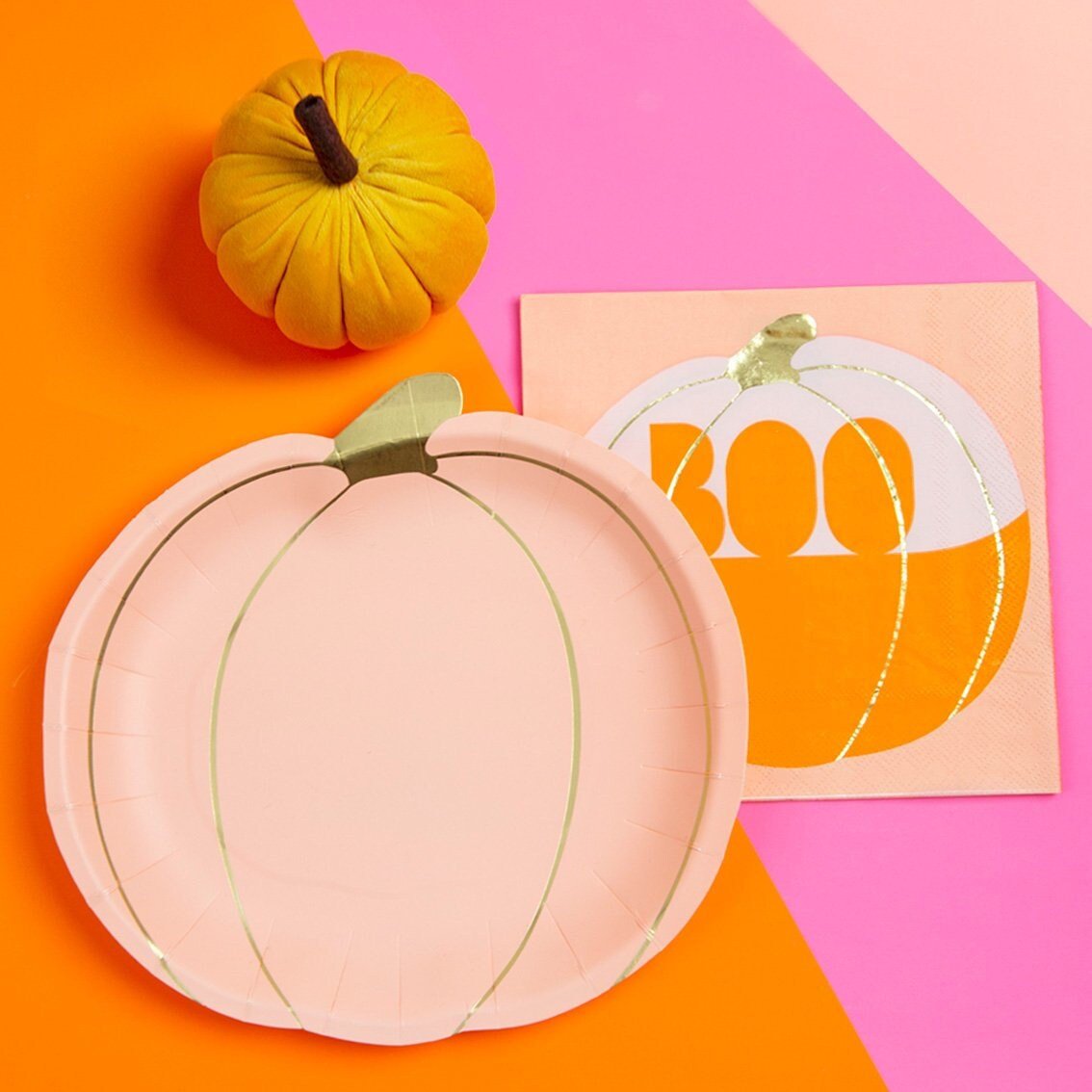 Pumpkin Fall Neutral Baby Shower Wrapping Paper Sheets