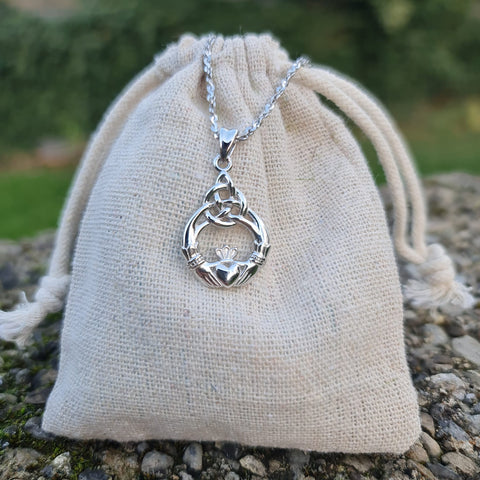 Sterling Silver Claddagh Necklace