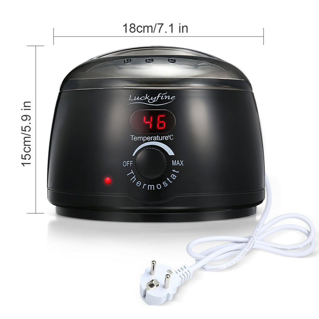 Luckyfine Professional Electric Wax Warmer With 4 * 100 g Wax Bean, 10* Stir Bar and 5* Anti-staining Ring-2