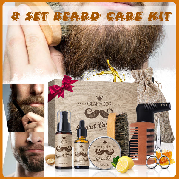 8 In 1 Beard Care Gift Grooming Trimmer Kit Gift Set for Men/Dad/Husband