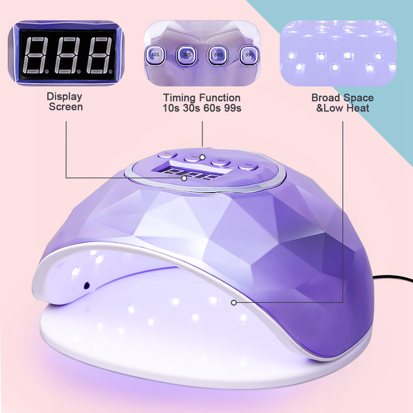 86W UV LED Nail Dryer with 4 Timer Setting,  Automatic Sensor & Over-Temperature Protection