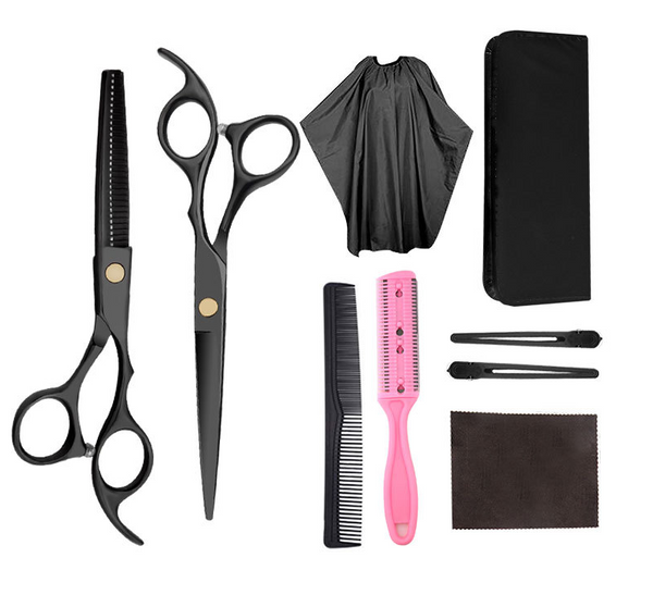 6in Barber Scissors Hairdressing Scissors Set Pro Scissors Set with Barber Cape & Storage Case
