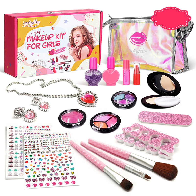 opslag Integreren parallel Luckyfine 20PCS Kids Makeup Kit, Washable Makeup Set Toys, Best Gift f