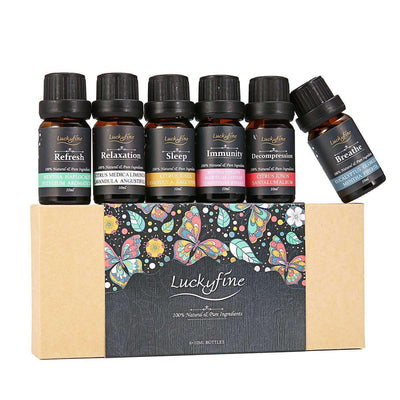 Top 6 Essential Oils Set, Organic Aromatherapy Oils Set, Luckyfine