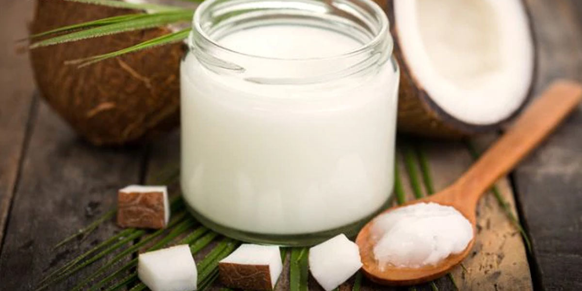 Coconut Oil with Coconut Spoon