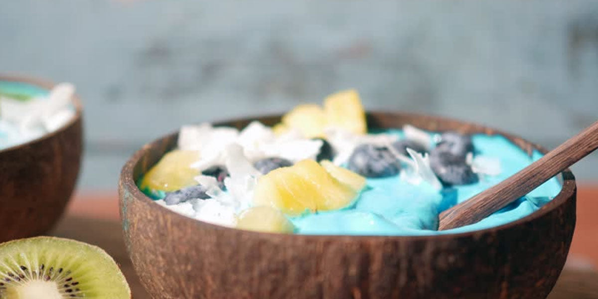 Superfoods Blue Coconut Bowl