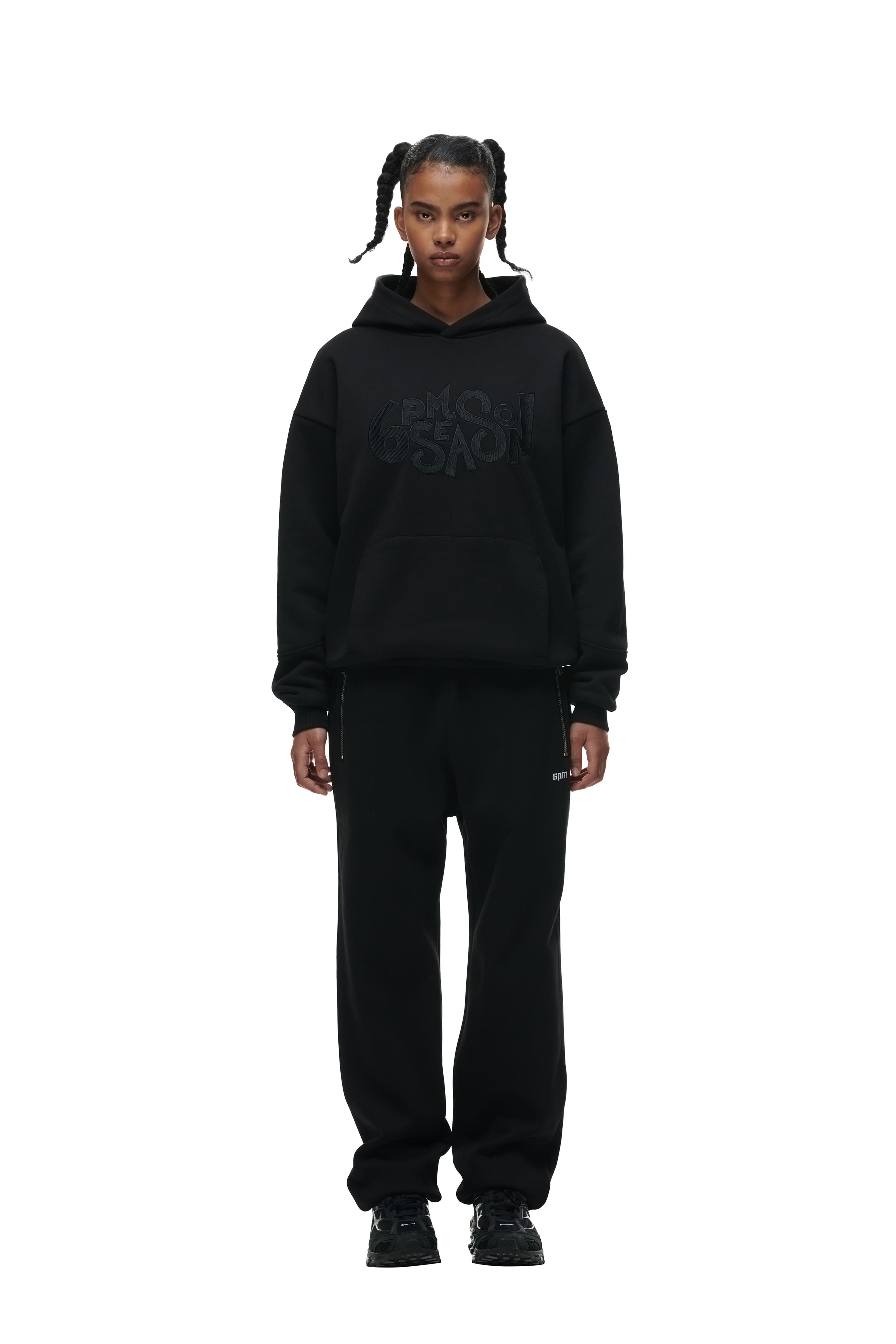DOUBLE LAYER PLAY HOODIE BLACK – 6PM