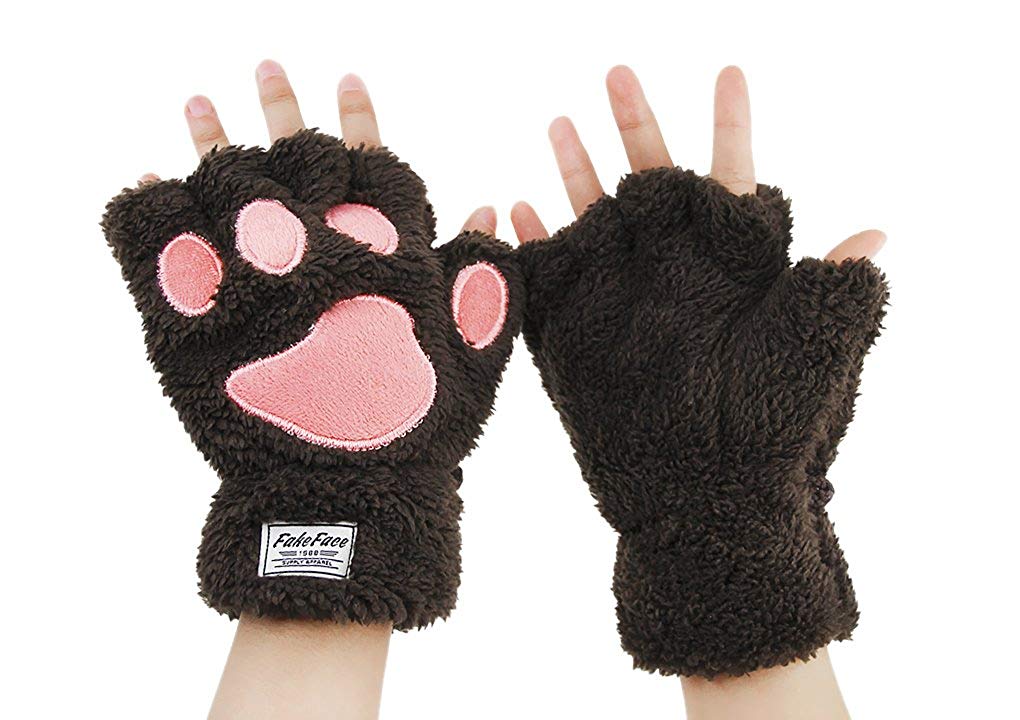 fleece fingerless gloves