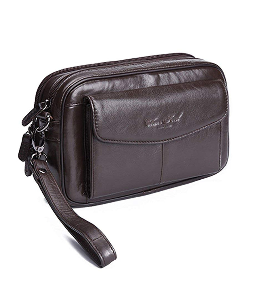 Xieben Wristlet Purse Men Clutch Bag Wallet with Wrist Strap Leather P – Supfashion