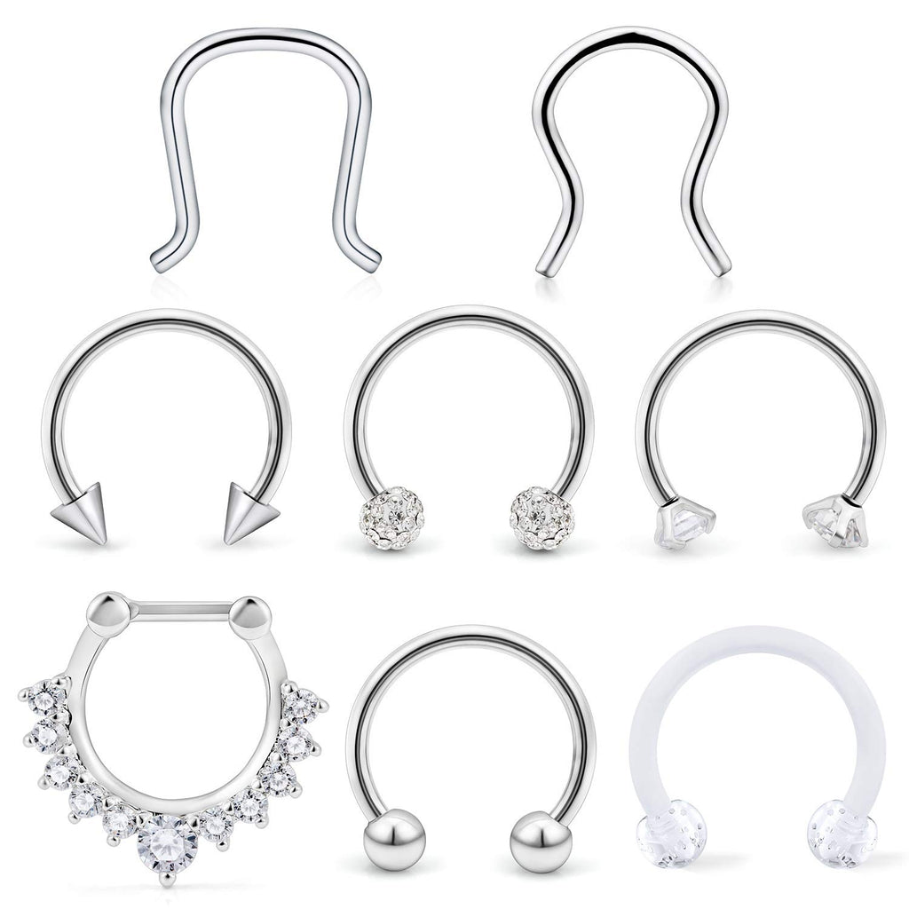 Body Piercing Jewelry Clear Acrylic Retainer with O-Ring 10G 8G Body ...
