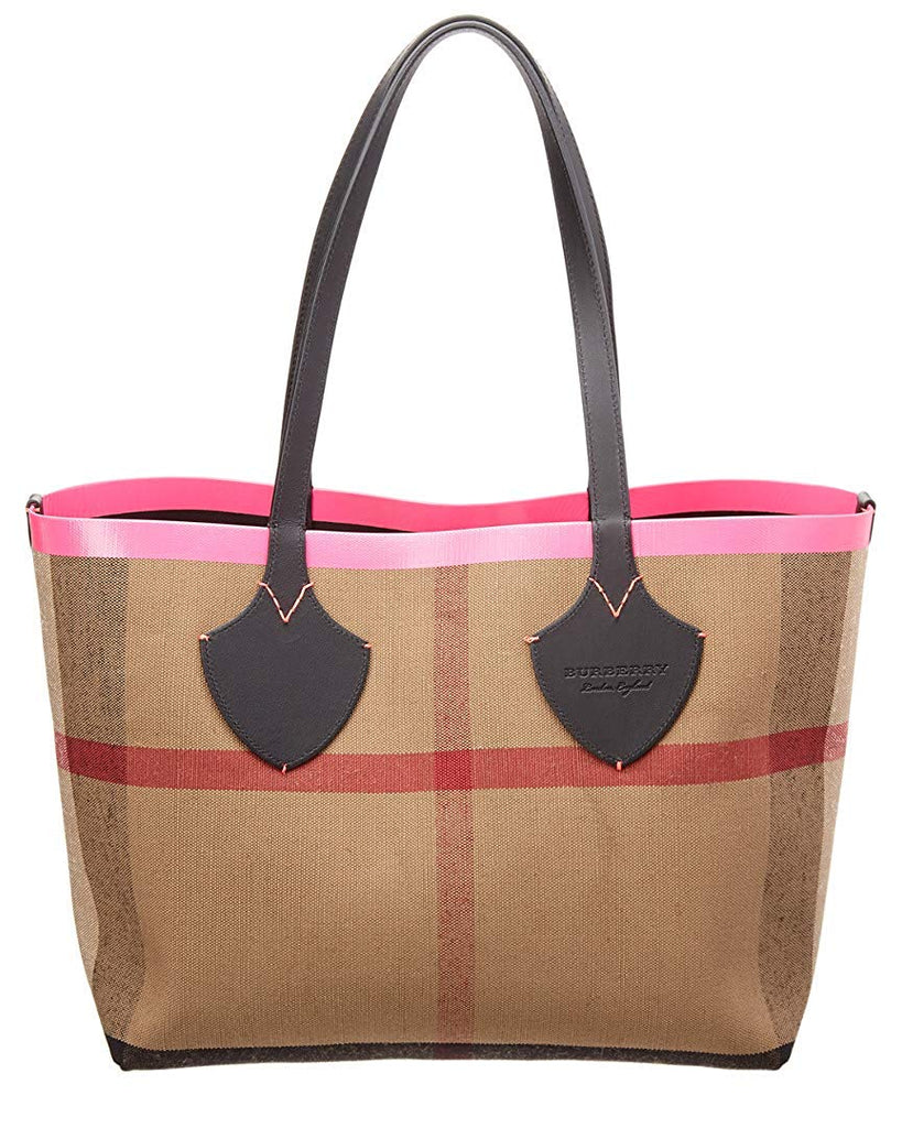 Reversible Tote in Canvas and Leather 