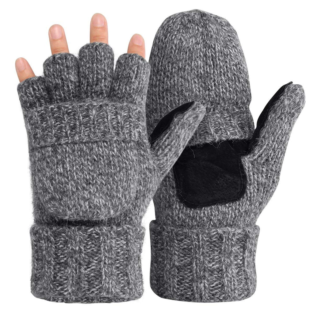 waterproof fingerless gloves with mitten flap