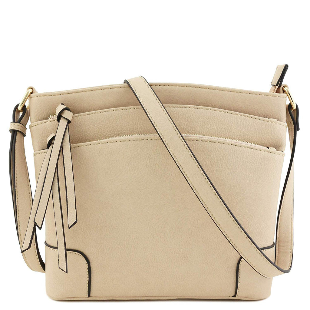 Triple Zipper Pocket Medium Crossbody Bag – Supfashion