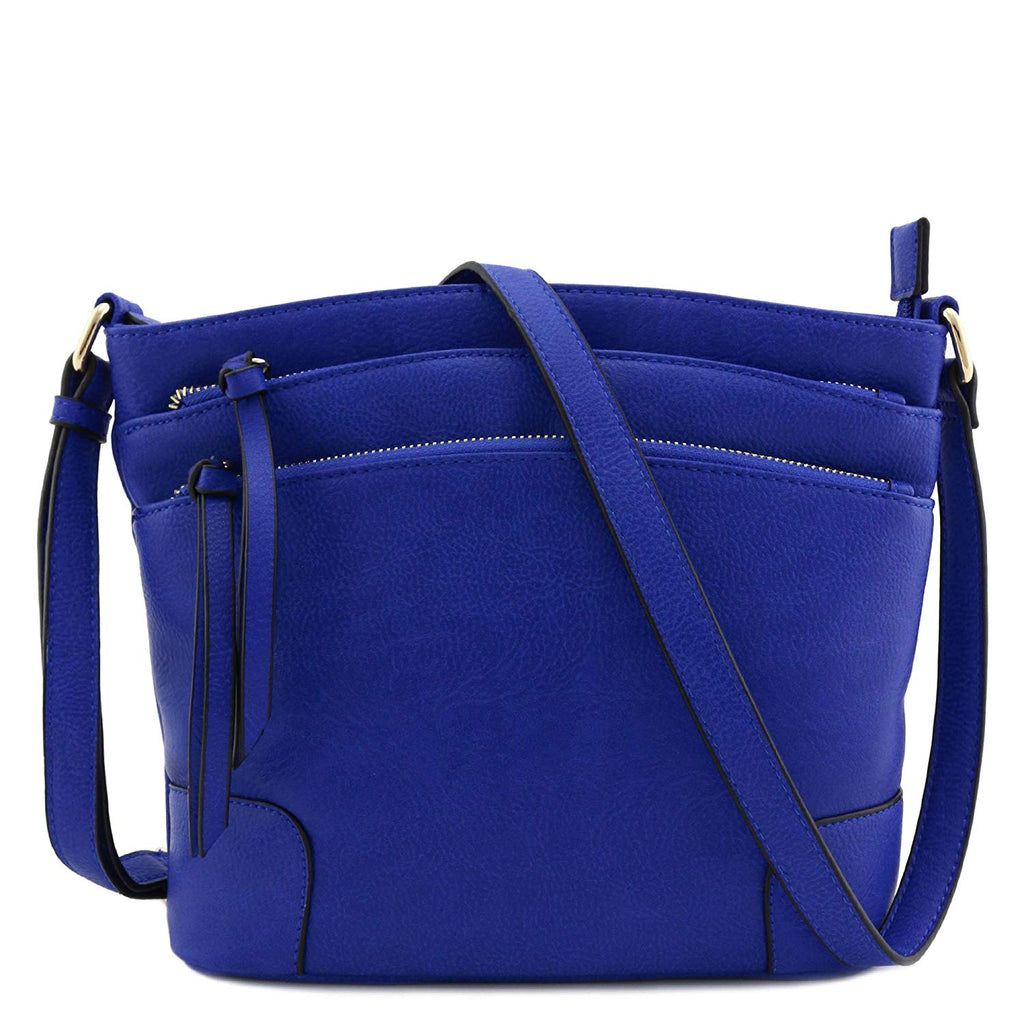 Triple Zipper Pocket Medium Crossbody Bag – Supfashion