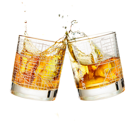 Etched Whiskey Glass - Set of 2 – Maker + Muse