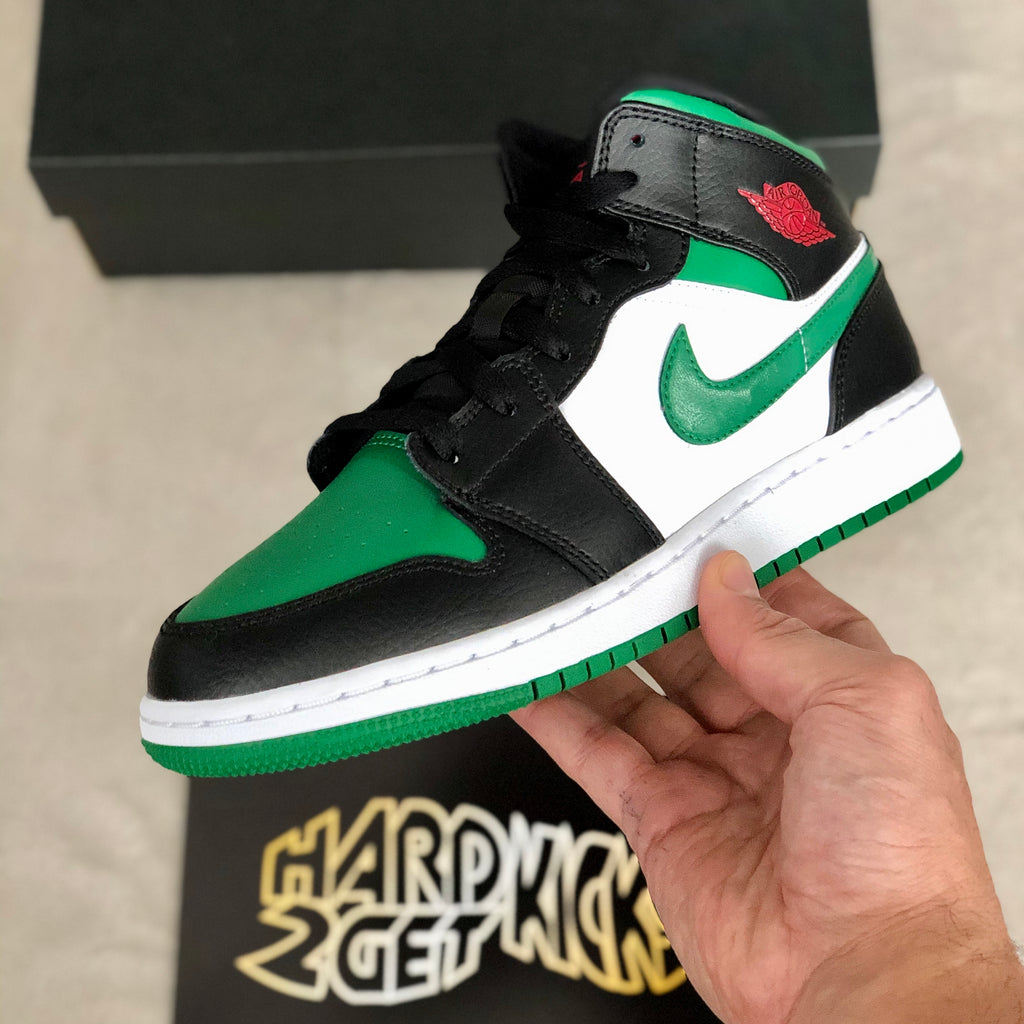 jordan 1 green toe mid