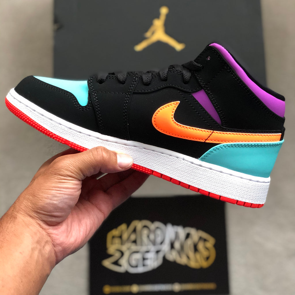 air jordan 1 mid gs candy outfit