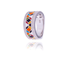 Bague Italienne en argent massif Siena