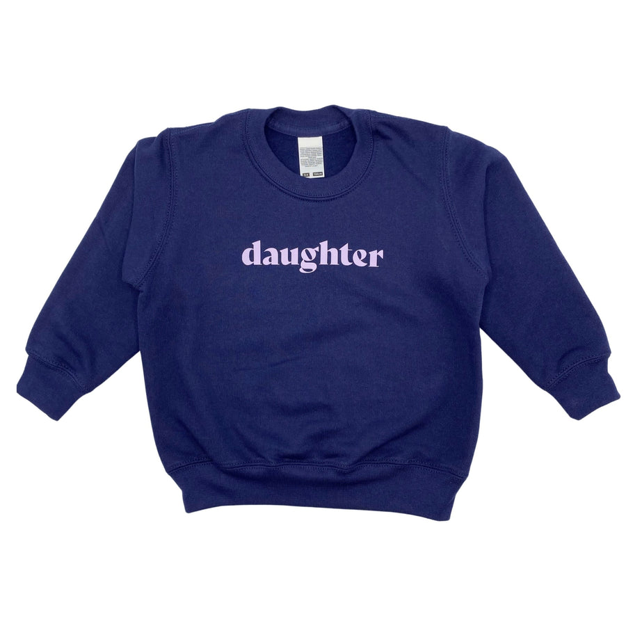 Cheeky Chops Sweatshirt | Daughter | Navy with Lilac