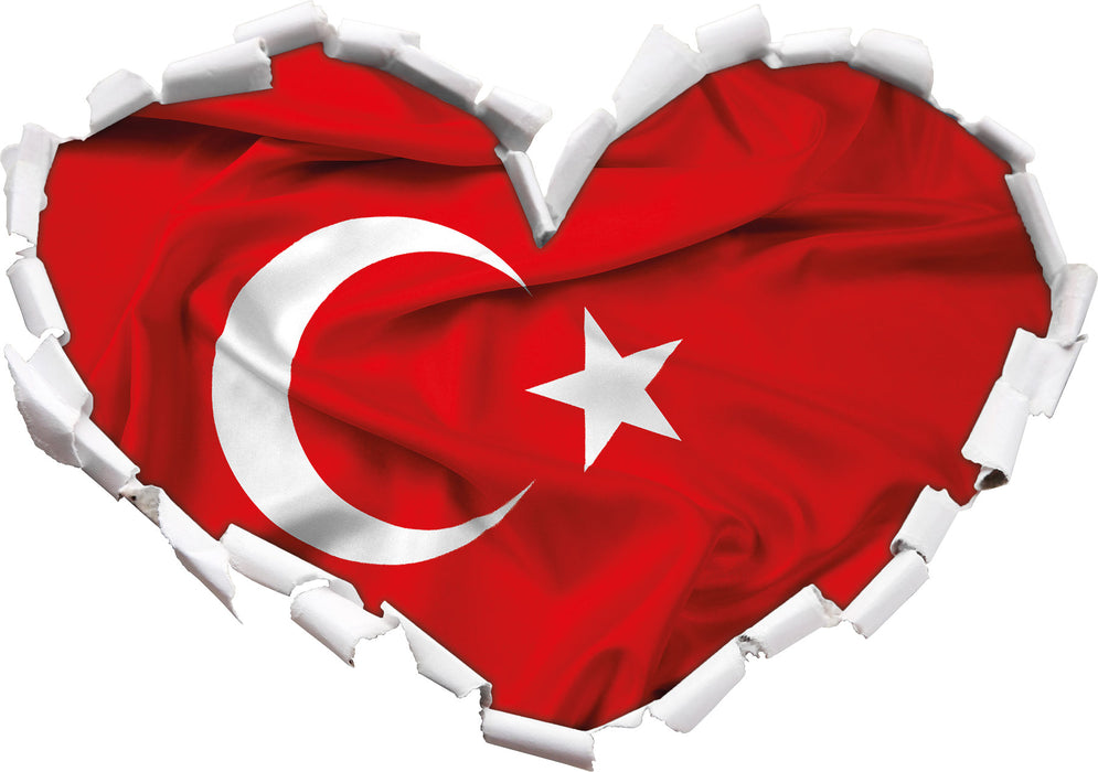 Turkey Flag Turkei Flagge 3d Wandtattoo Pixxprint De