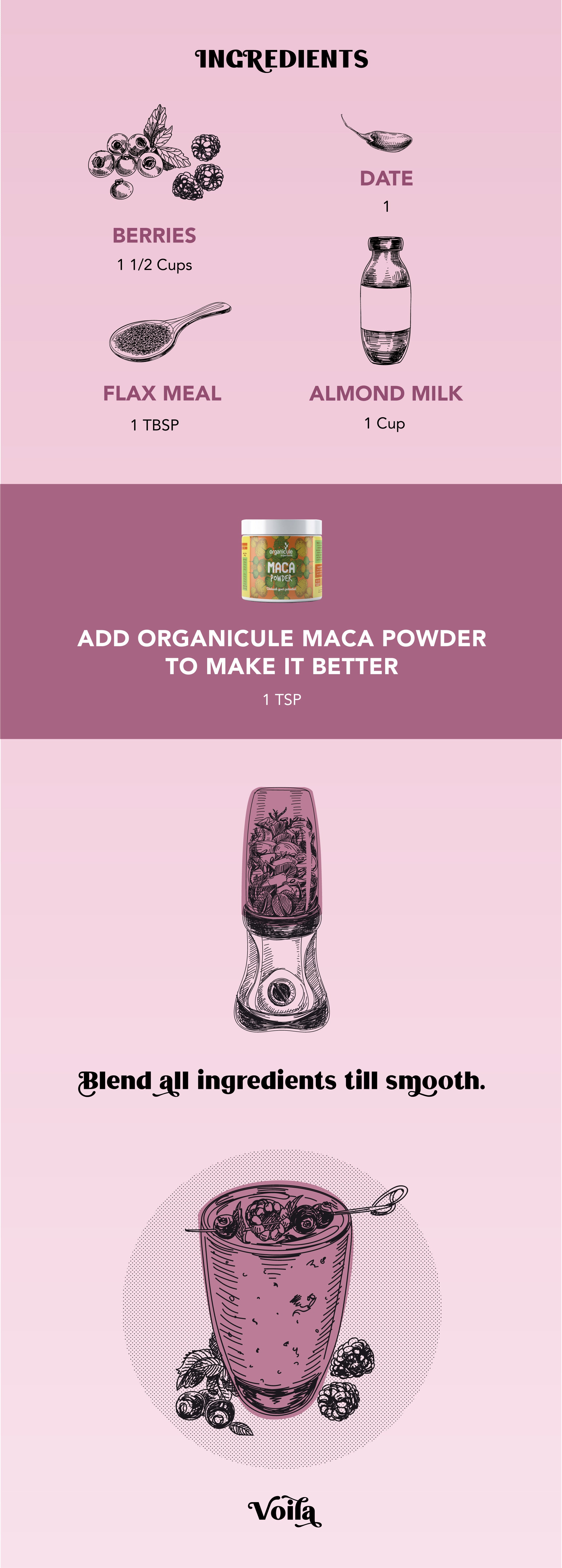 Oranicule’s Berry Maca Smoothie