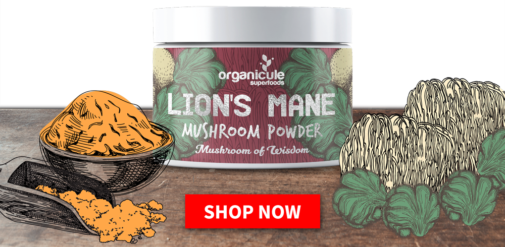 ORGANICULE LION'S MANE MUSHROOM POWDER 60 GRAMS