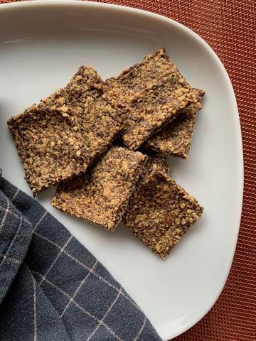 Easy Hemp and Flax Seed Crackers