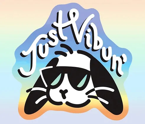 Just Vibun' Vaporwave Holo Sticker