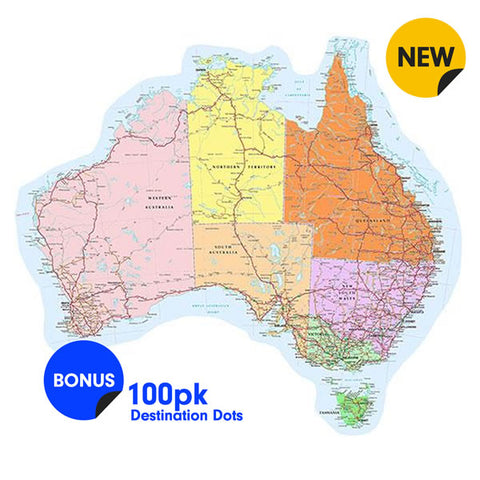 MAGNETIC AUSTRALIA TRAVELLERS MAP LARGE Dave s Decals