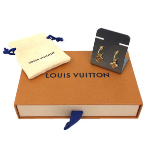 Louis Vuitton, Jewelry, Louis Vuitton Bookle Dreille Blooming M64859 Earrings  Gold Color Monogram Flower