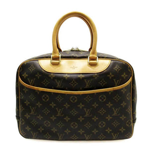 Louis Vuitton Monogram Deauville Handbag M47270 Brown PVC Leather Ladies  LOUIS VUITTON