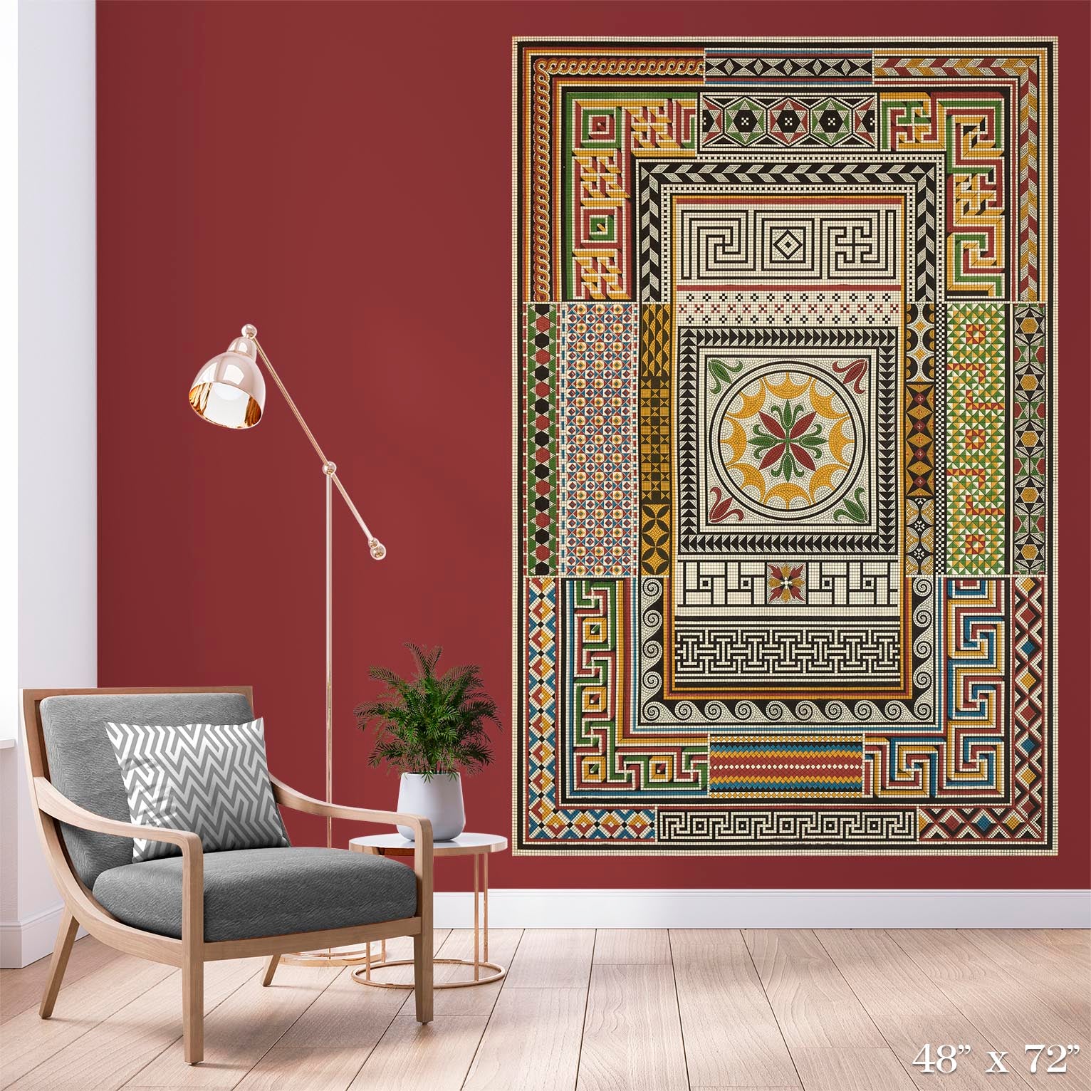 Pompeian Mosaic Colossal Art Print – The Detroit Wallpaper Co.