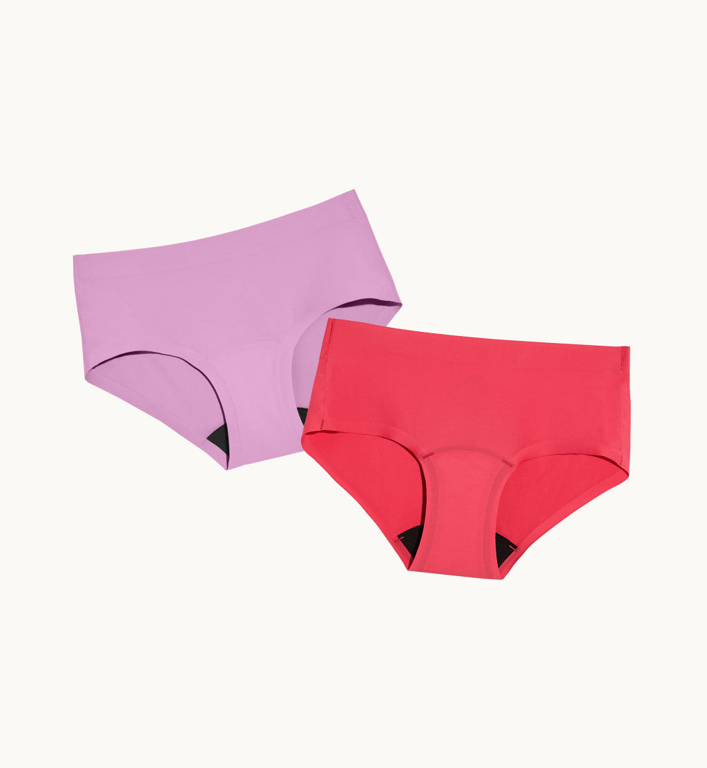 (Kit Item) Leakproof Underwear 6-Pack Cosmo/Raspberry 2-Pack | Boyshort