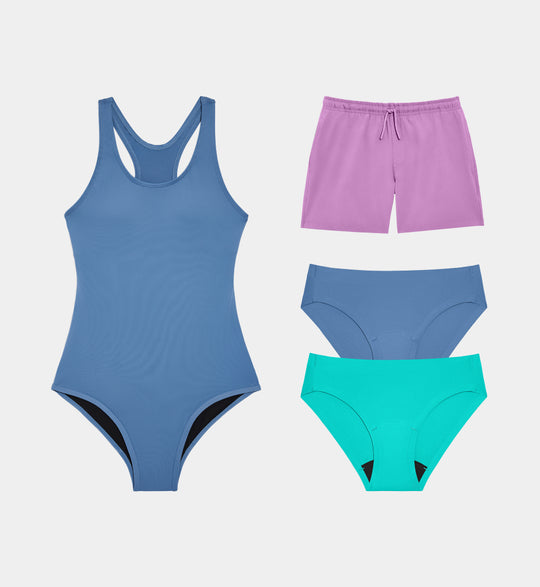 KDDYLITQ Period Swimwear for Teens, Women - Leakproof Swimsuit - Menstrual  Bikini Bottoms - Period Proof Bathing Suit Teens Girls Women Light Brown 2X  