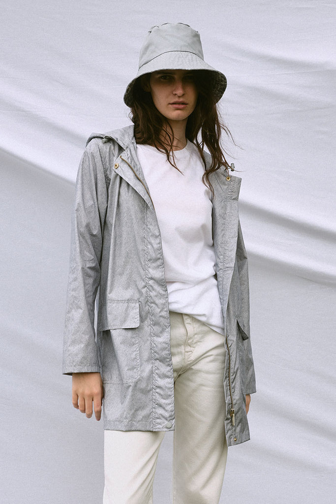 Grey on sale raincoat womens