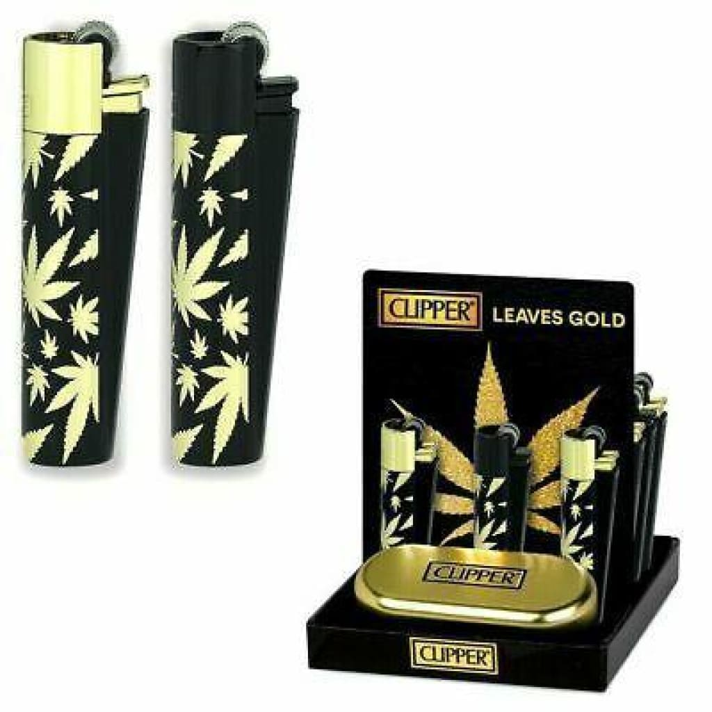 Clipper mechero Gold & Silver Leaves