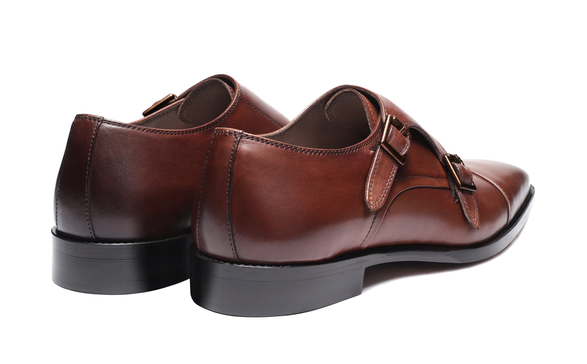 Luxury Leather Double Monk Strap Shoe