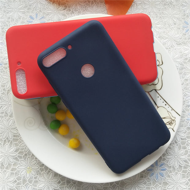 Simple Solid Color Back Cover For Huawei Y7 Pro 2018 5 99 Macarons C Skv Cases And Covers