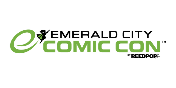 emerald city comic con logo in horizontal format on white background