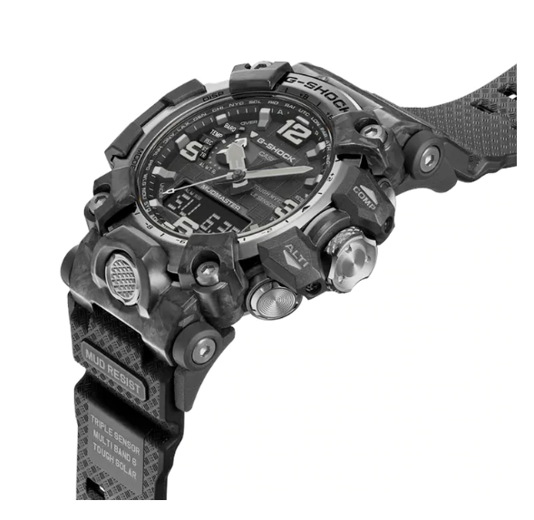 G-Shock New Thinner Carbon Mudmaster Watch, Solar Black GWG-2000