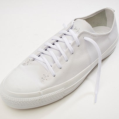 strong flat 6 mmt trainer lace in white on Converse shoe 