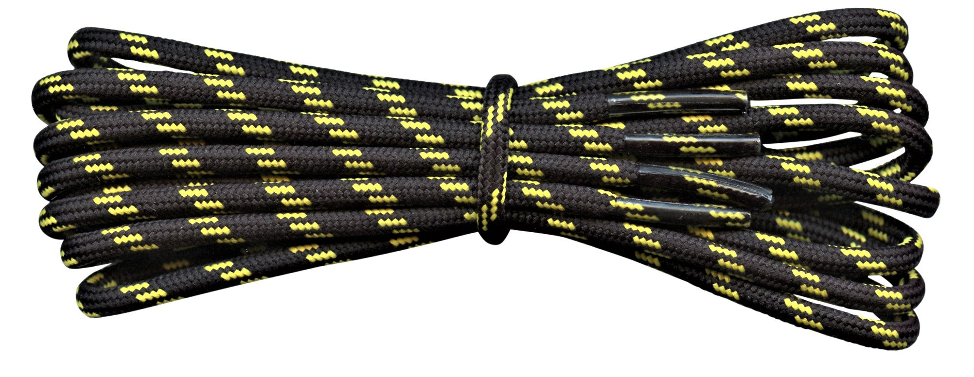 black and yellow boot laces